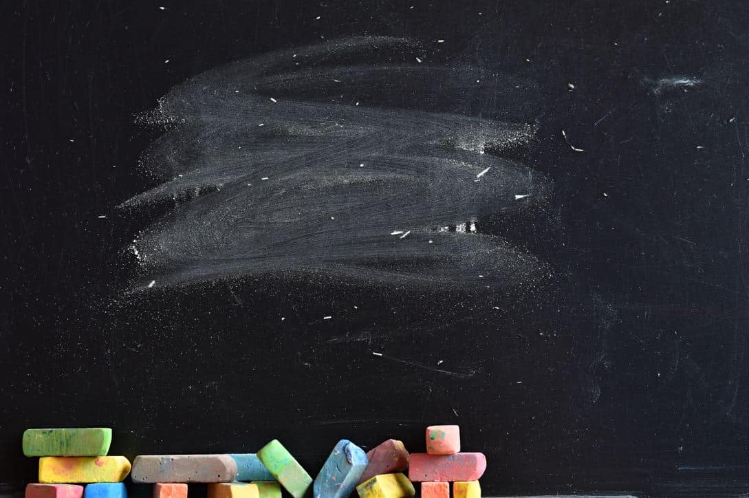 dirty chalk board with chalk residue