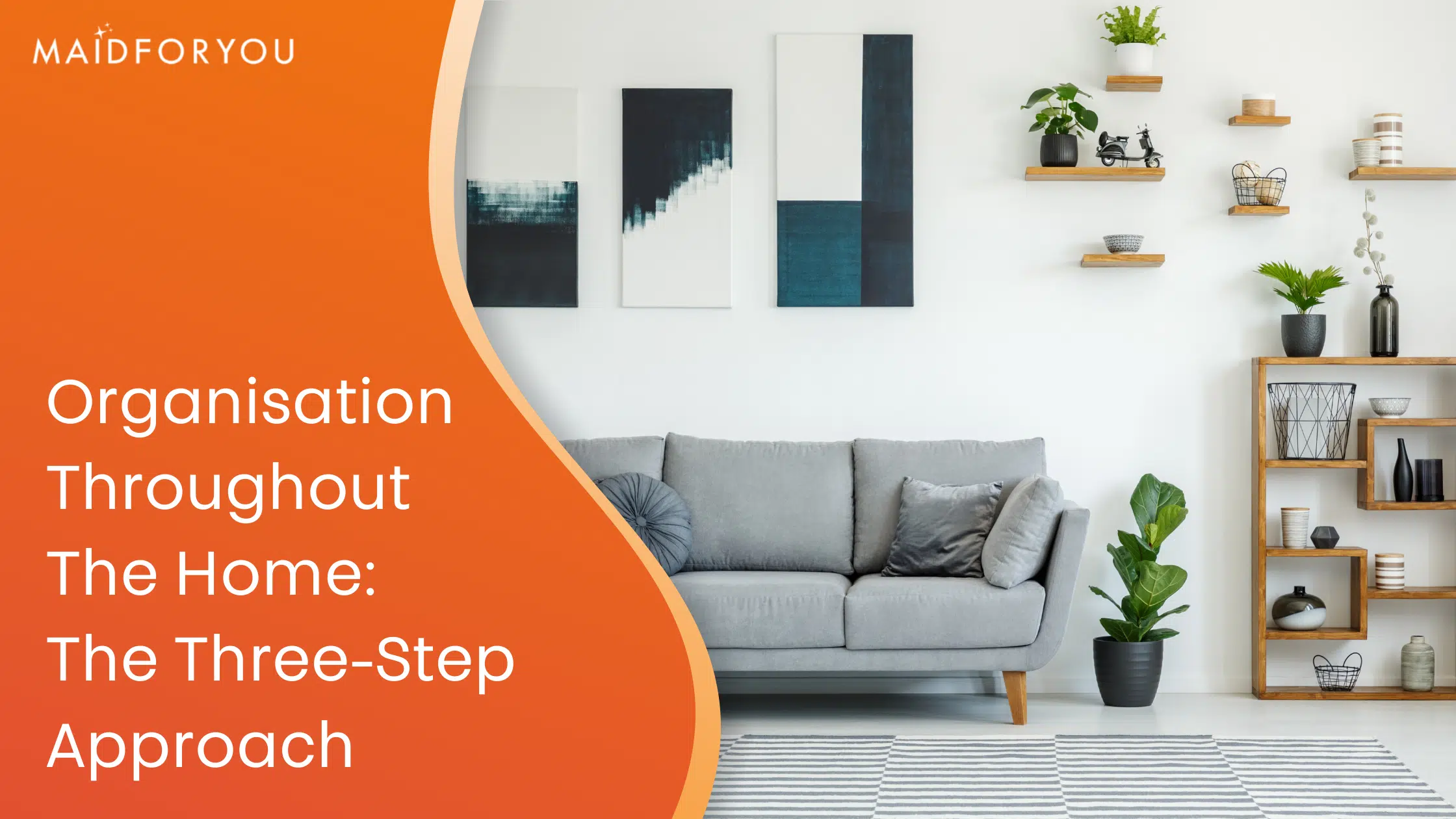 Organisation throught out the home custom graphic