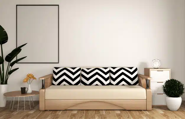 zen-modern-living-room-with-sofa-frame-wood