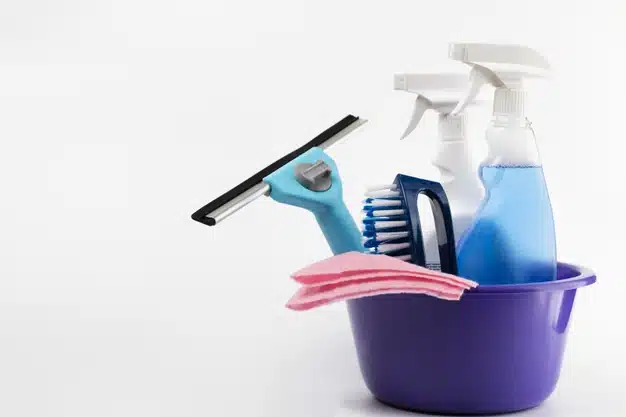 cleaning-products-purple-basin-arrangement