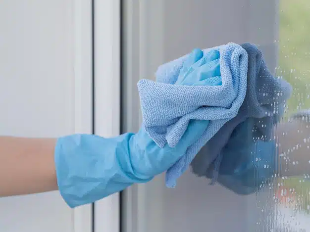 close-up-hand-with-rubber-glove-cleaning-window