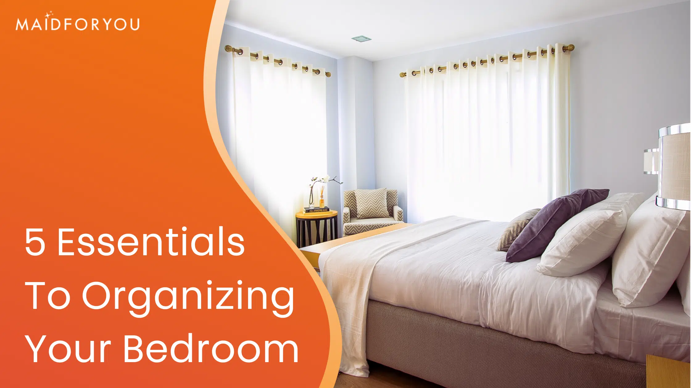 5 essentials to organizing your bedroom custom graphic