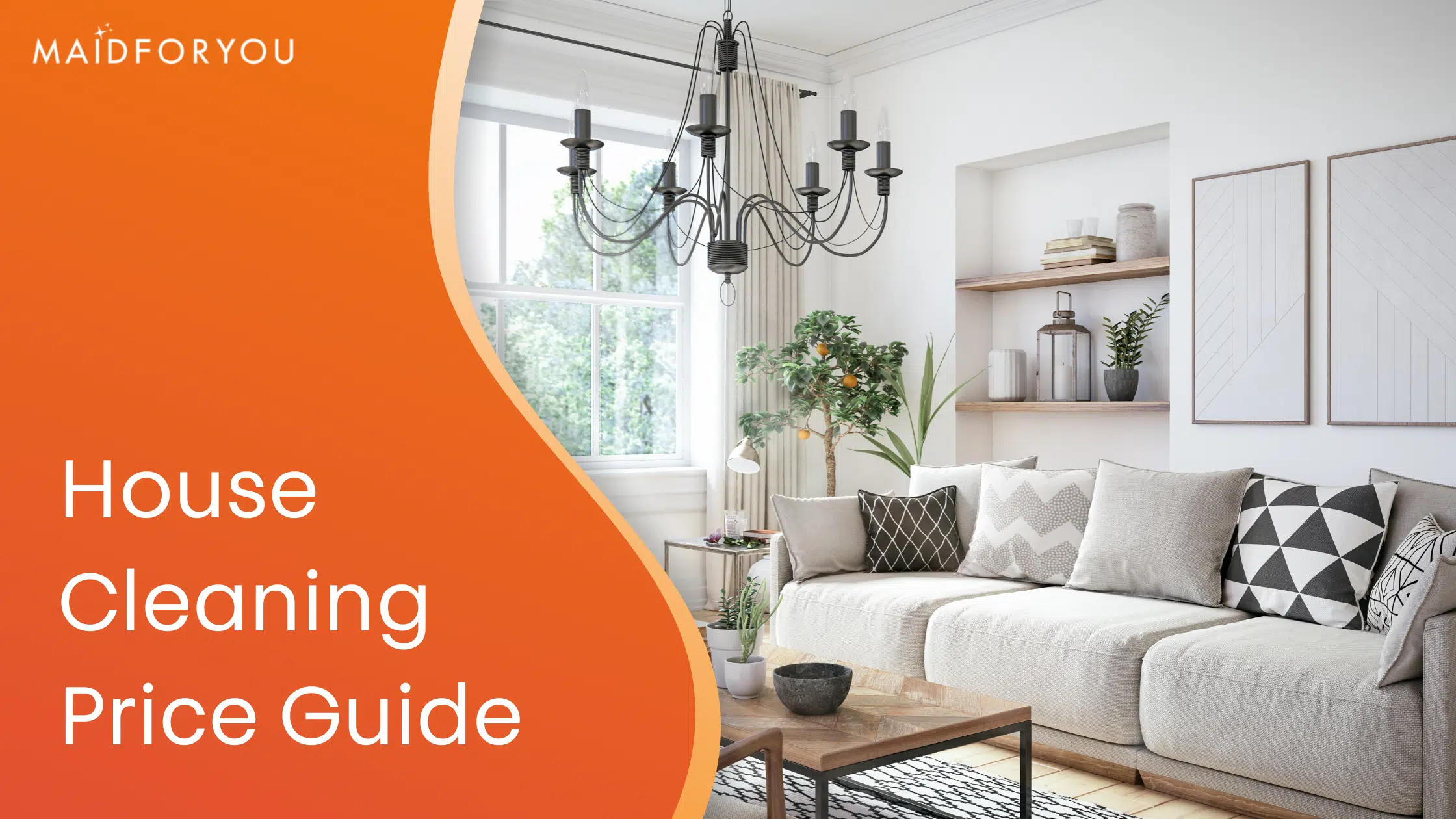 Average house cleaning price guide custom graphic