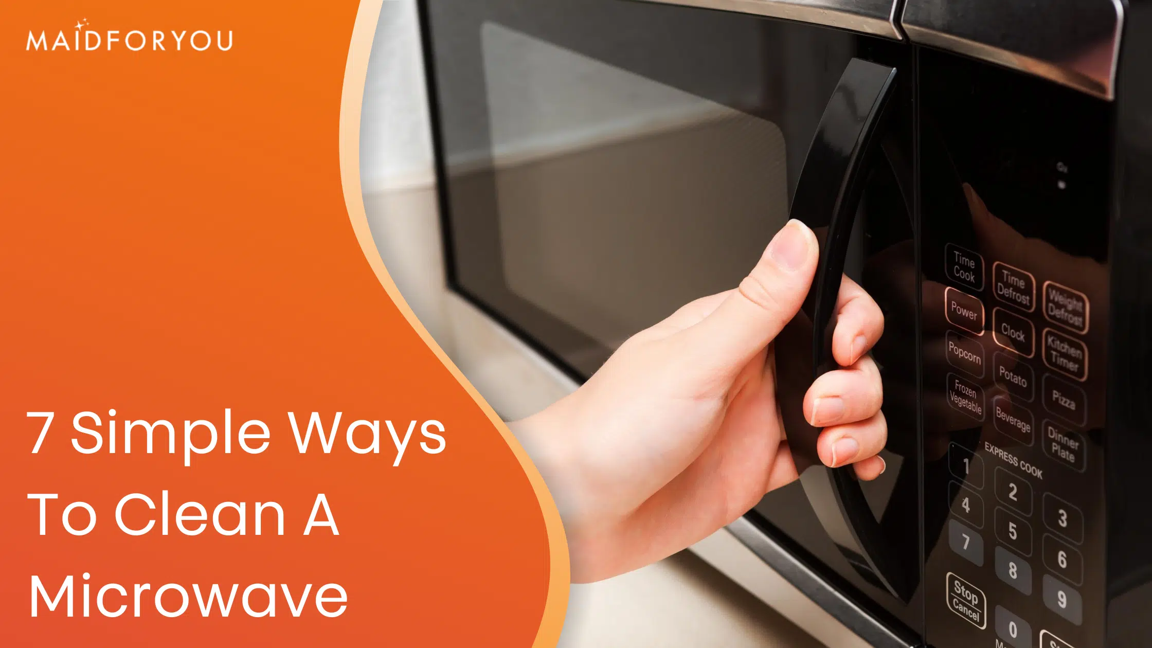 7 simple ways to clean a microwave custom graphic