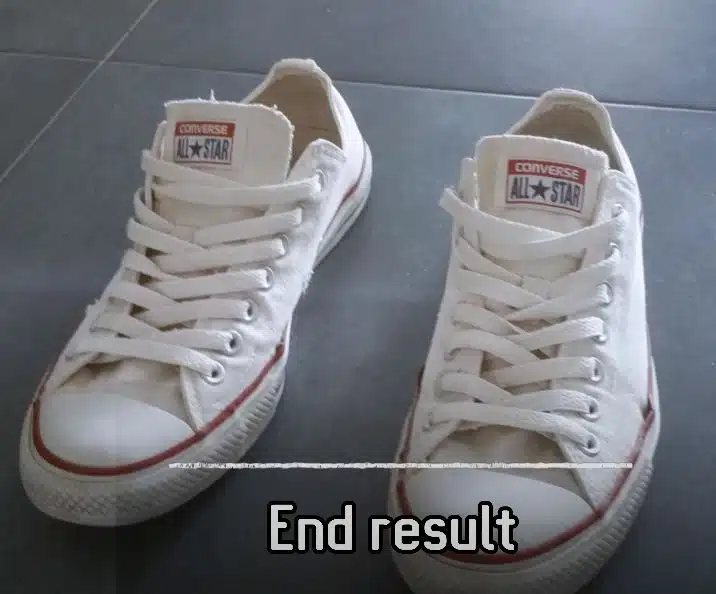 Converse chuck taylors after cleaning