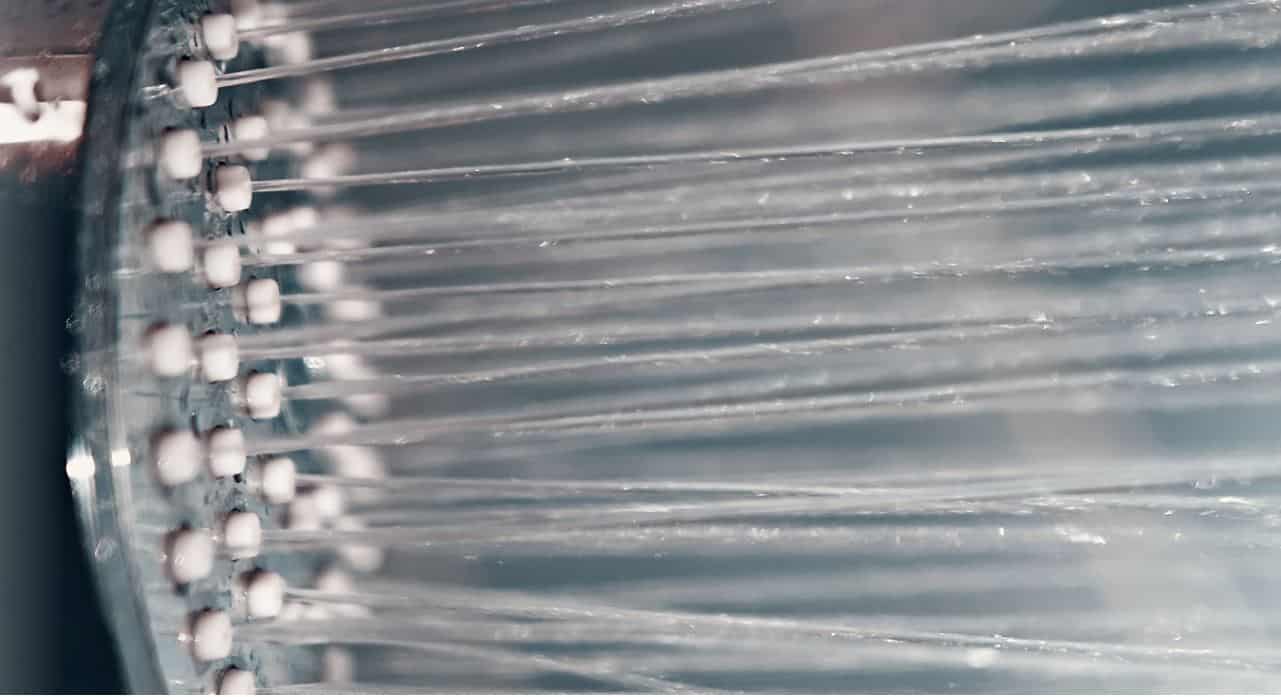extreme close up of a shower-head nozzle