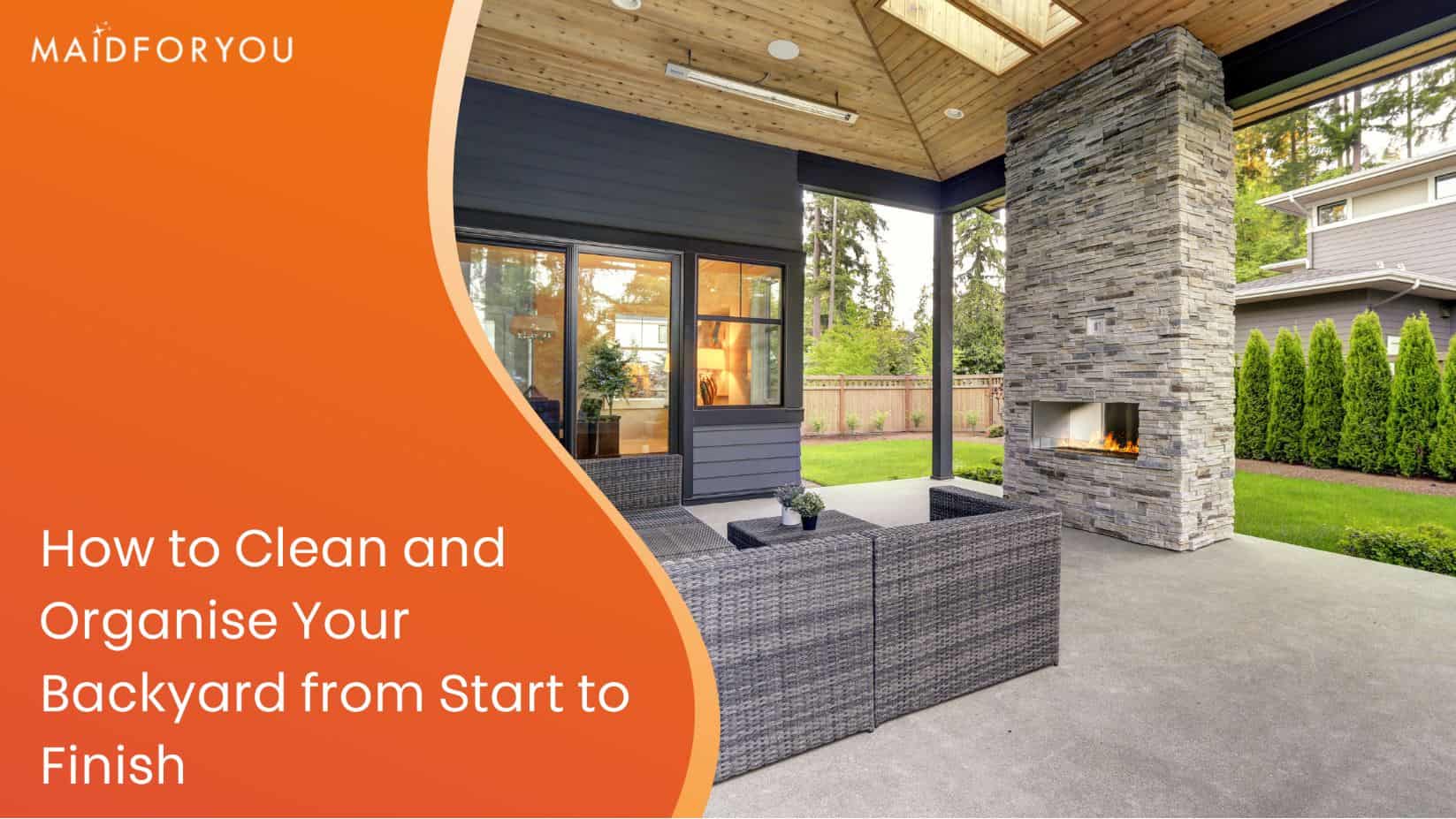 how to clean and organise your backyard from start to finish custom graphic
