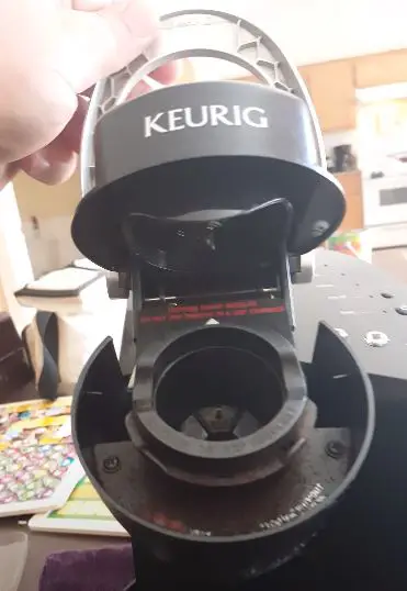 coffee reservoir being cleaned