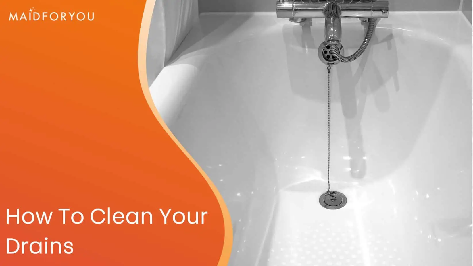how to clean your shower and bathtub drains custom graphic