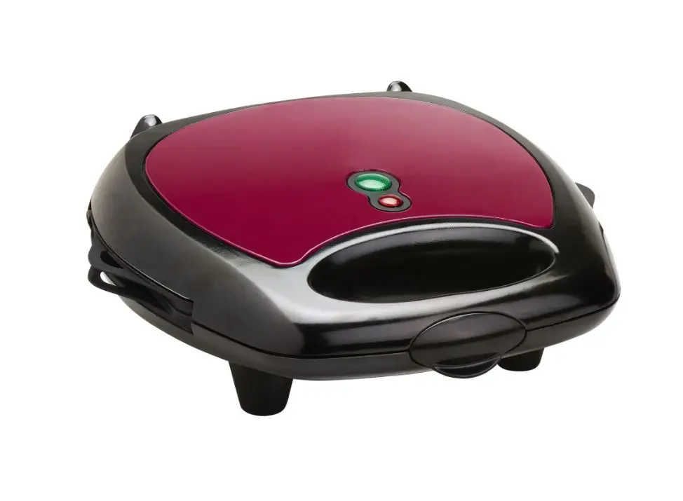 red and black waffle maker