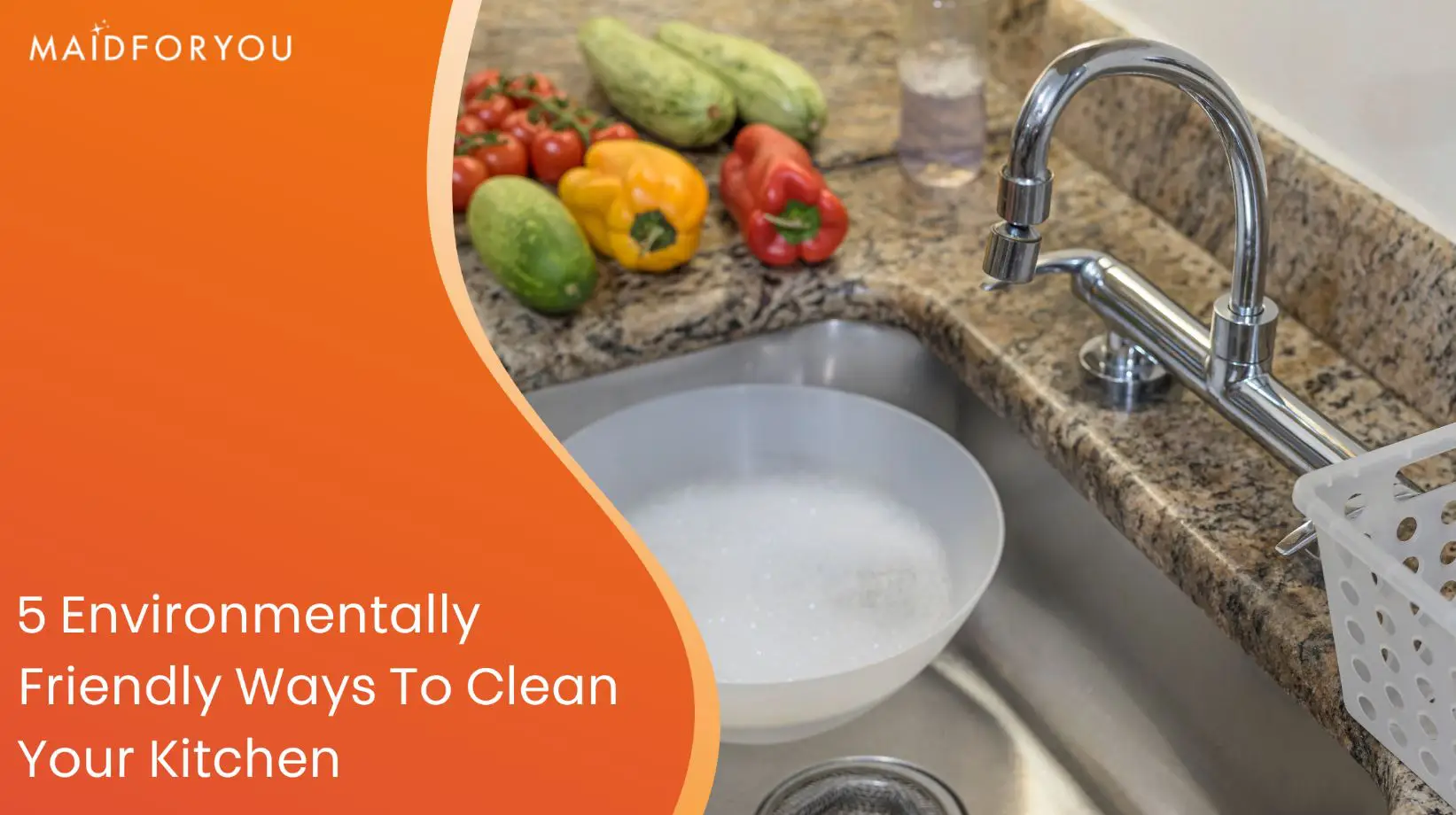 5 environmentally friendly ways to clean your kitchen custom graphic