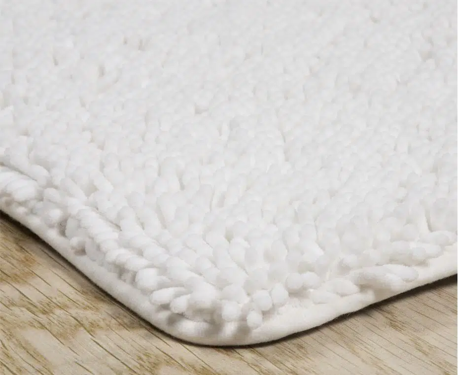 close up of cotton fluffy bath mat