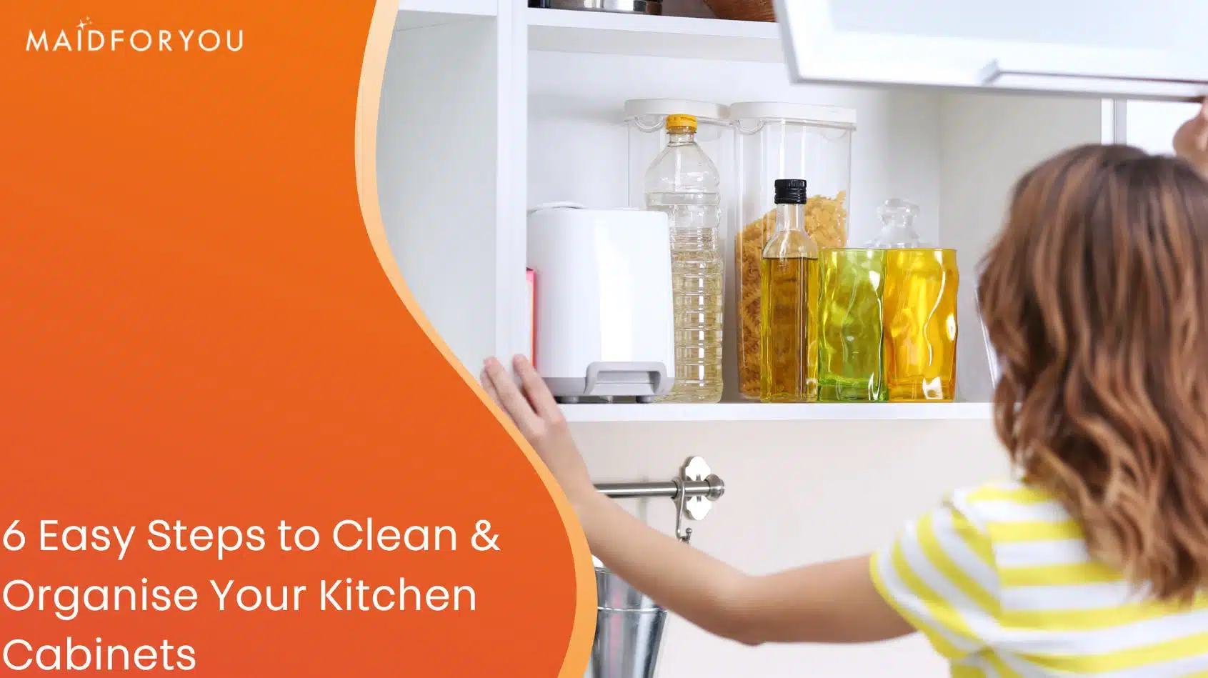 6 easy steps to clean your kitchen cabinets custom graphic