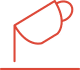 red icon of coffee cup spilling coffee.