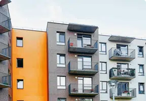 External Common Areas Large high rise modern apartments
