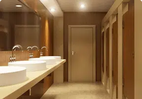 Foyers Brown inspired modern shared bathroom