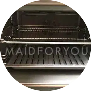 Internal close up of a MaidForYou oven clean