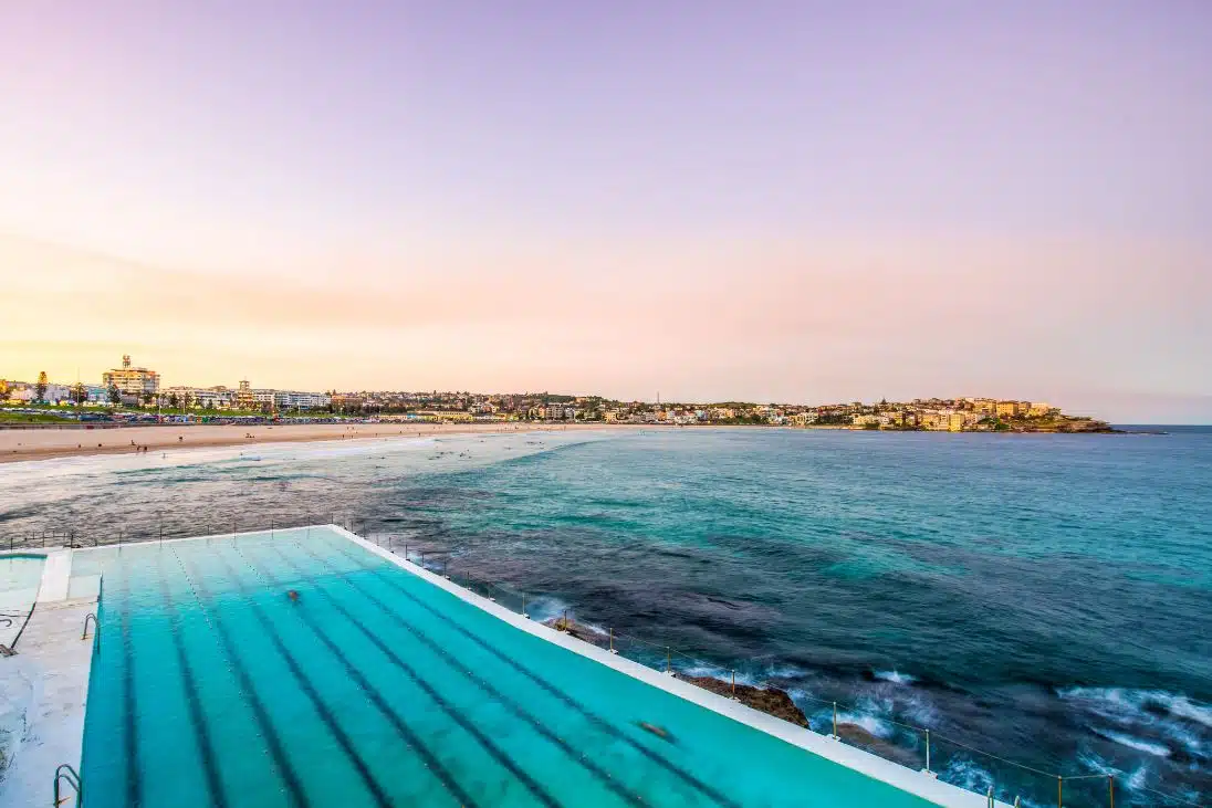 Bondi Iceberg swimming pool in the late afternoon