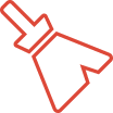 icon3 red icon of a mop.