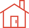 red icon of a House
