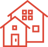 red icon of a Estate