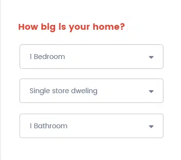 image depicting the first step in the booking process.