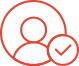 vector_smart_object_3 Tick next person in a circle icon.