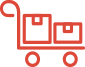trolley with boxes icon