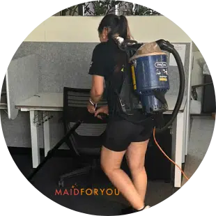 Maidforyou cleaner chuka cleaning under office desks