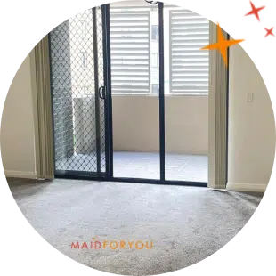 close up of balcony doors after being c leaned