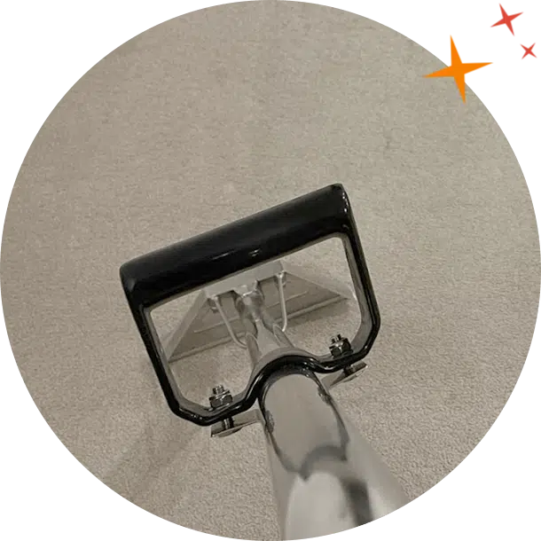 Front view of carpet cleaning machine wand