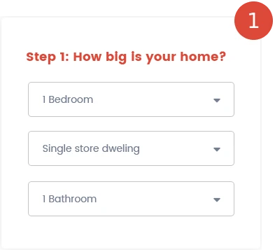 MaidForYou booking form, how to book step 1